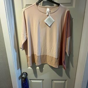 Wynne Layers Colorblock Pink Women’s Top Size Small